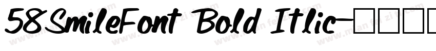 58SmileFont Bold Itlic字体转换